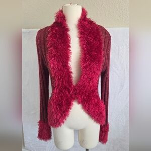 Whimsygoth y2k eyelash trim cardigan